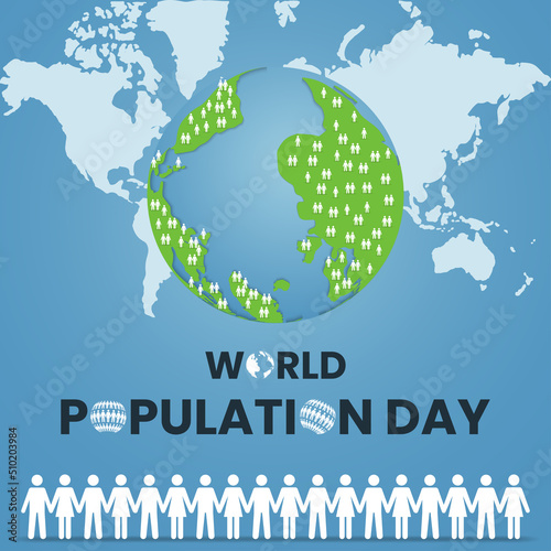 Vector Illustration of world population day. suitable for banners or greeting posters