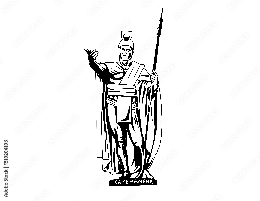 King Kamehameha Statue Stock Vector Adobe Stock