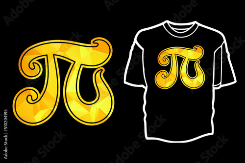 Trendy Pi T-shirt design retro vintage typography and lettering art illustration graphic Premium Vector
