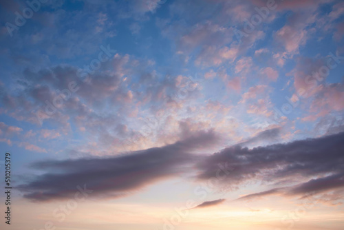 Stunning Spring landscape sunset colorful vibrant skyscape background image