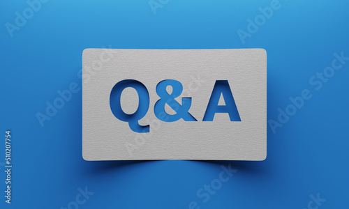question and answer speech bubble. question and answer message for card