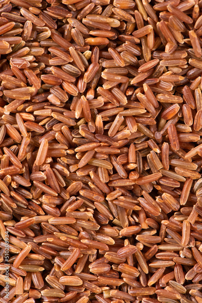closeup raw red rice texture background closeup raw red rice texture background