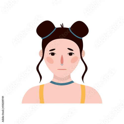 Vector hand drawn flat colourful