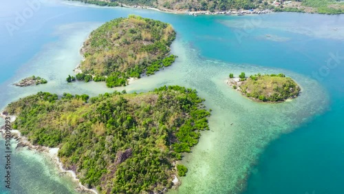 Tropical Islands with beautiful sandy beaches. Kabungan Island, Panganacan Island, Lapinigan Island. Zamboanga, Mindanao, Philippines. photo