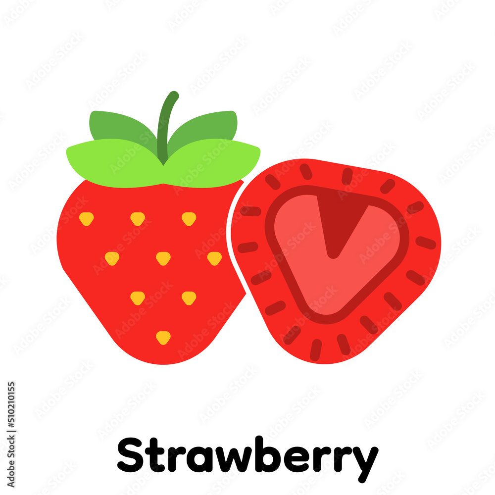 Fototapeta premium Strawberry icon, Vector, Illustration .