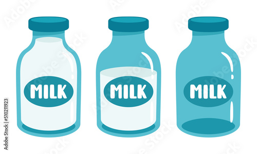 Vector Illustration Of Milk Bottle