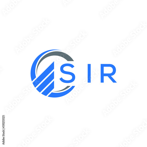 SIR Flat accounting logo design on white  
 background. SIR creative initials Growth graph letter logo concept. SIR business finance logo design.
