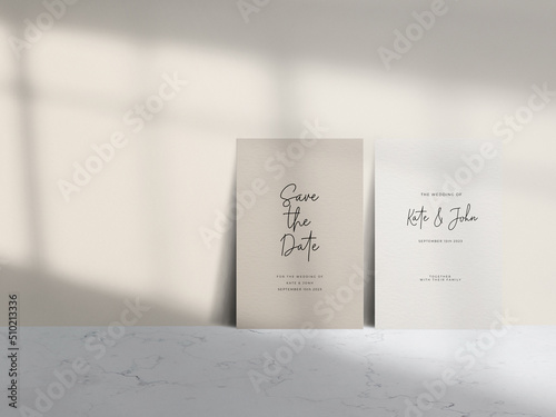 Elegant engagement wedding invitation template