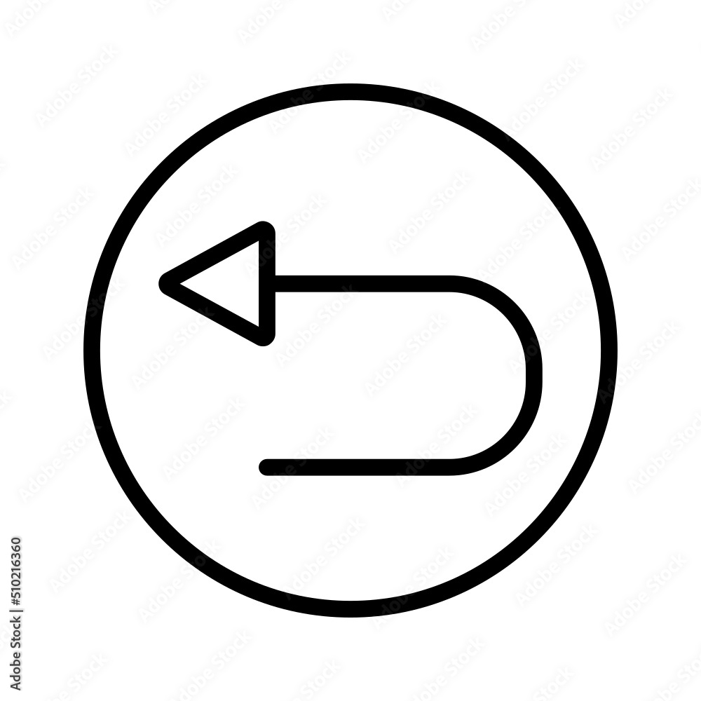 Black line icon for Back Black line icon for Back