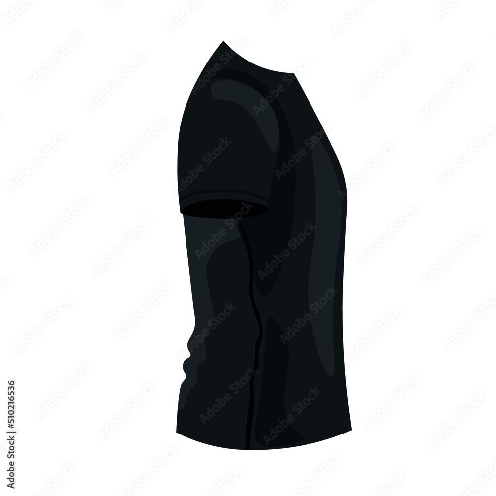 Stylish black t-shirt on white background Stylish black t-shirt on white background