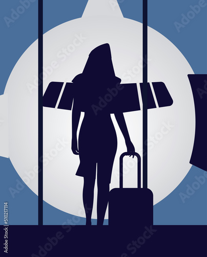 Stewardess at the airport