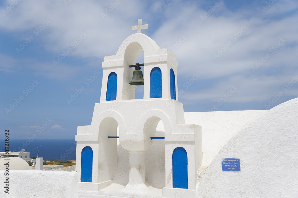 Fototapeta premium The three bells of the white church.