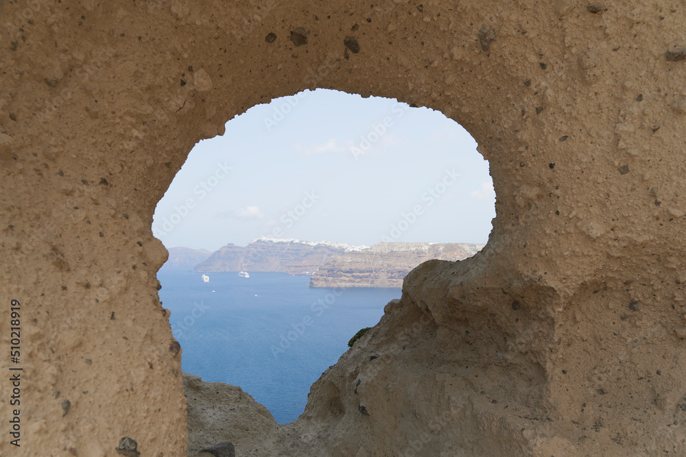 The view of the heart of Santorini.