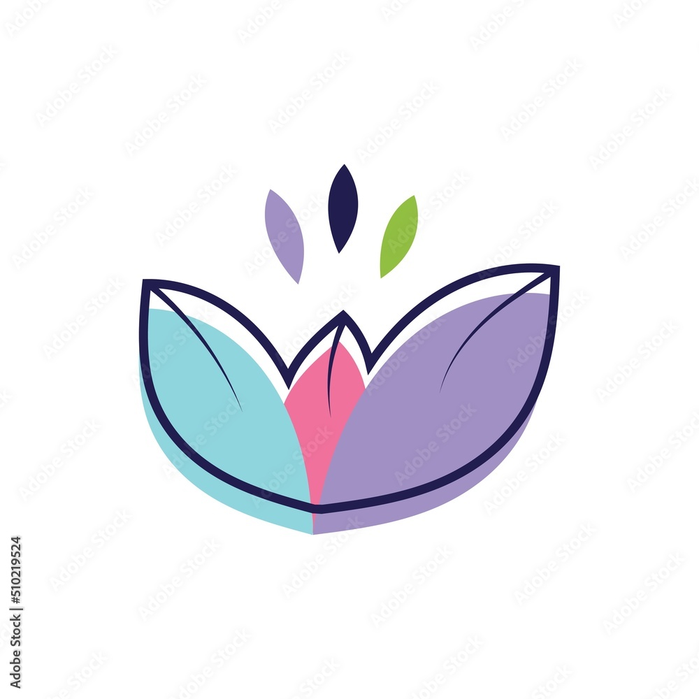 Beauty florist vector icon design template Beauty florist vector icon design template