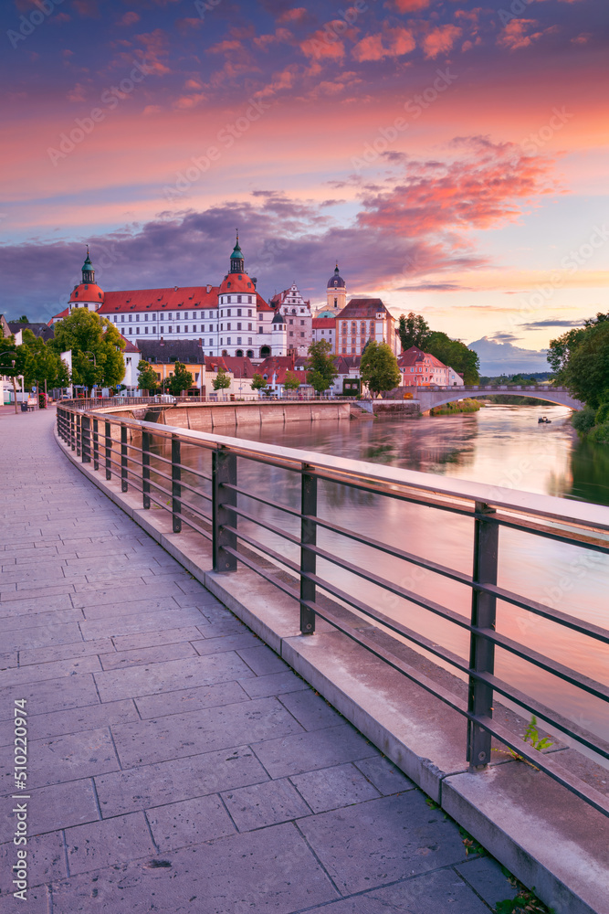 Neuburg an der Donau, Germany. Cityscape image of Neuburg an der Donau, Germany at summer sunset.