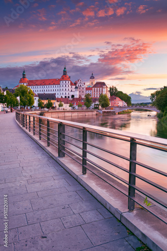 Obraz na płótnie Neuburg an der Donau, Germany. Cityscape image of Neuburg an der Donau, Germany at summer sunset. w salonie
