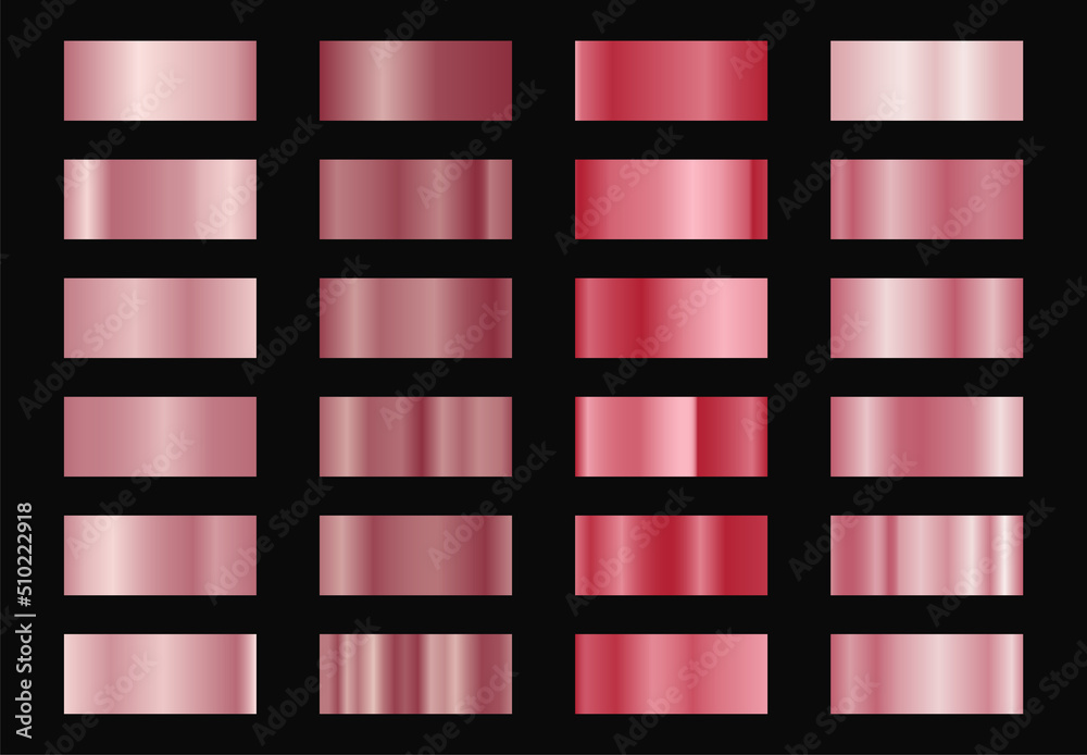 Rose gold gradient set. Vector EPS 10 Stock Vector | Adobe Stock