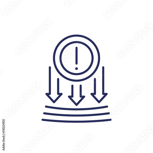 high pressure warning line icon