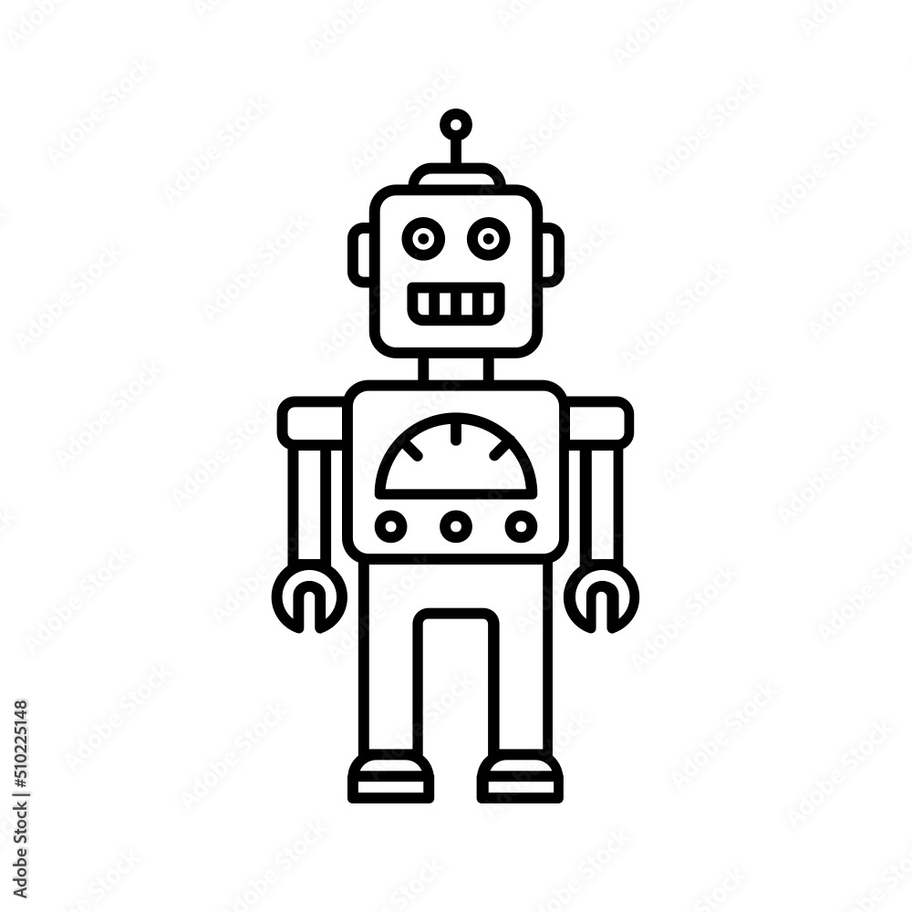 Black line icon for Robot Black line icon for Robot