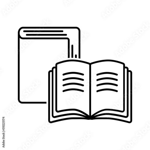 Black line icon for Book