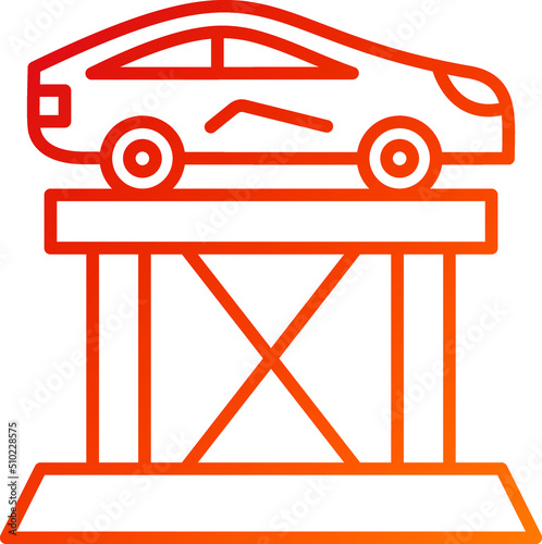 Car Lift Icon Style