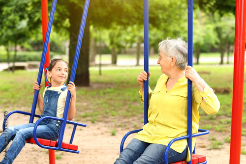 Little girl and her grandma...