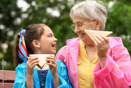 Little girl and her grandma...
