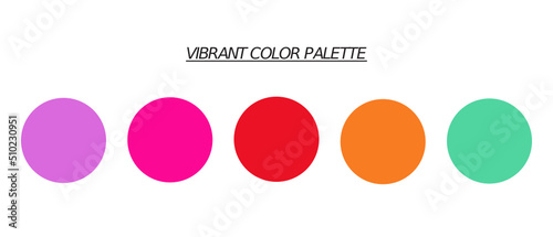 Vibrant spring/ summer color palette 2022/23 for fashion/ web designing/ graphic/ illustration	
