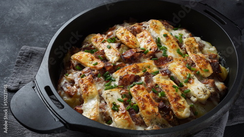 Tartiflette potatoes with bacon and cheese