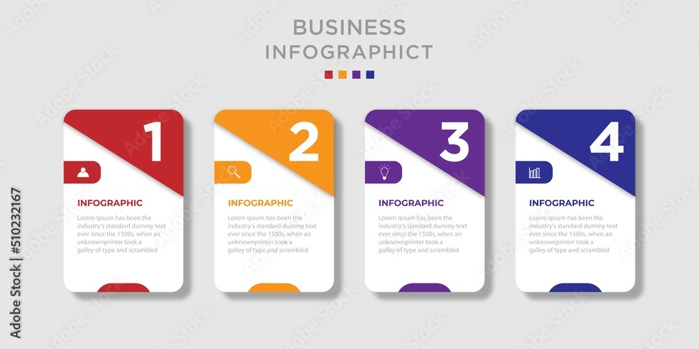 Four steps business infographics