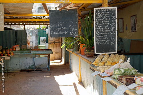 Photography small market cart in the streets of havana