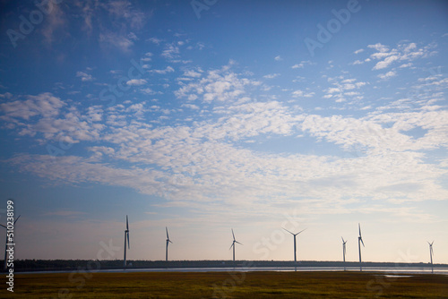 Taiwan, Taichung, West Coast, attractions, Gaomei wetlands, parks, windmills © wu shoung