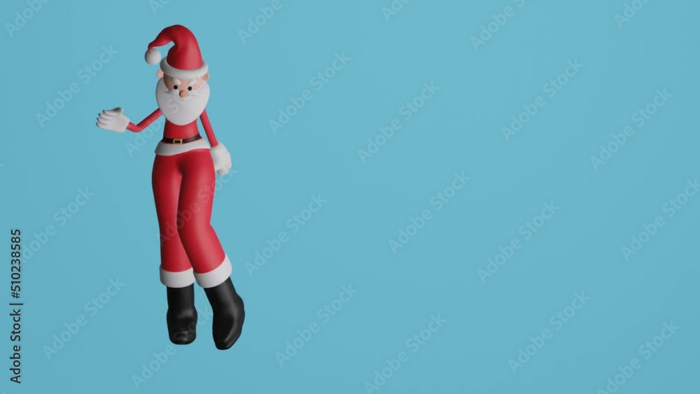 Dancing Santa Claus. 3D rendering, 3D animation. Dancing Santa Claus. 3D rendering, 3D animation.