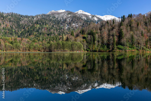 Black Lake (karagöl) in the Sahara National Park, one of the most beautiful lakes in the Black Sea Region - Artvin, Turkey