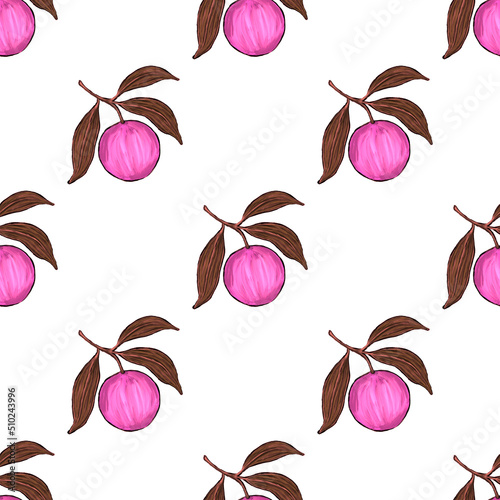 Creative seamless pattern with oranges. Oil paint effect. Bright summer print...