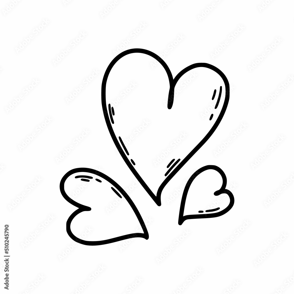 Cute doodle heart with wings. Hand drawn illustration. Sticker. Postcard decor element. Valentine day. Cute doodle heart with wings. Hand drawn illustration. Sticker. Postcard decor element. Valentine day.