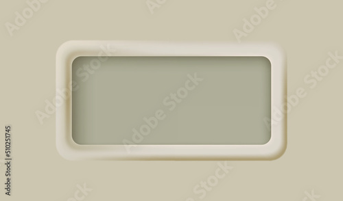 Rectangular raised frame with volume effect