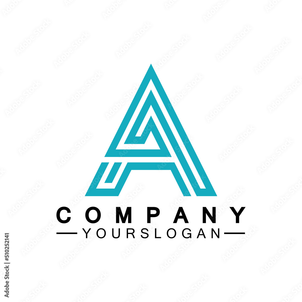 Letter A Monogram Logo Design, Brand Identity Logos Designs Vector Illustration Template Letter A Monogram Logo Design, Brand Identity Logos Designs Vector Illustration Template