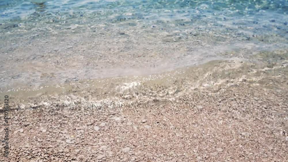Close view to the pure water of Adriatic sea Close view to the pure water of Adriatic sea