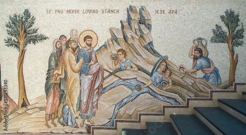 Christian mosaics outside in St. Mary of Techirghiol Monastery