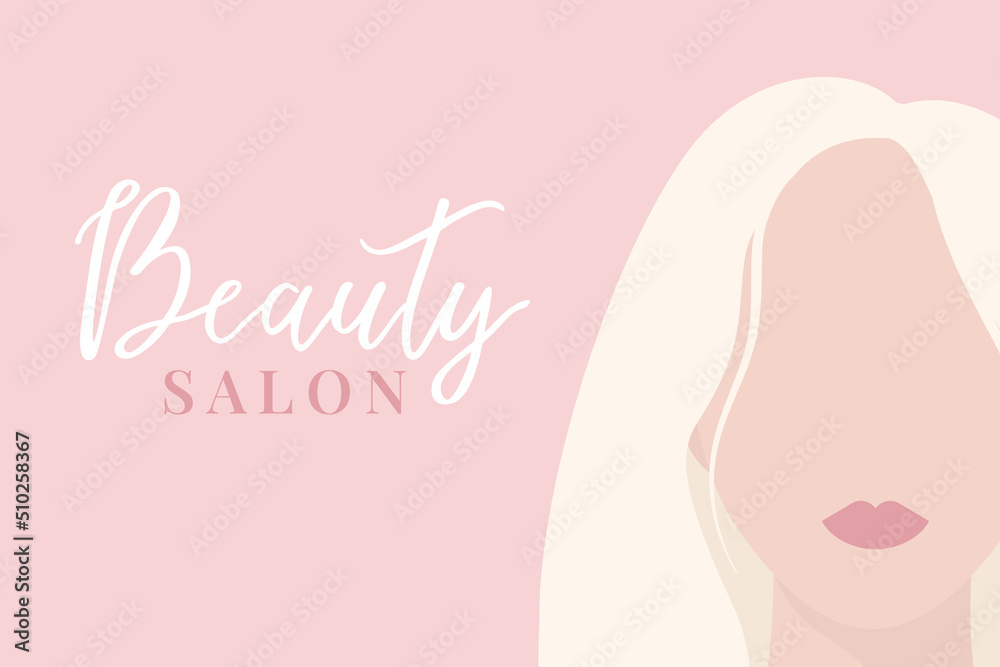 The face of a blonde woman in faceless style.