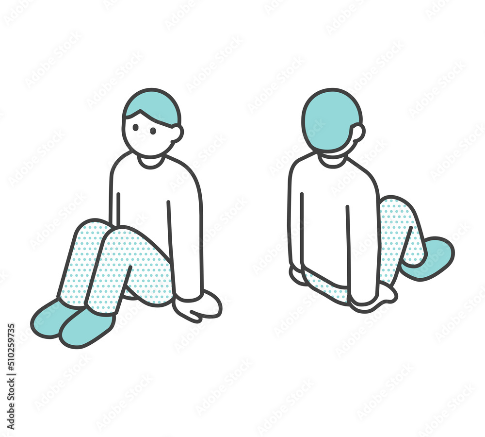 Fototapeta premium アイソメの全身イラスト素材