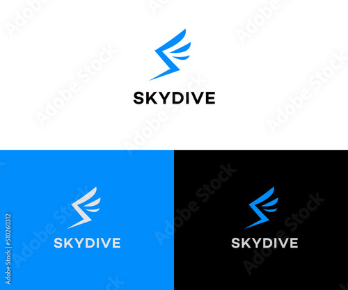 Skydrive F, FF Logo Design vector Template