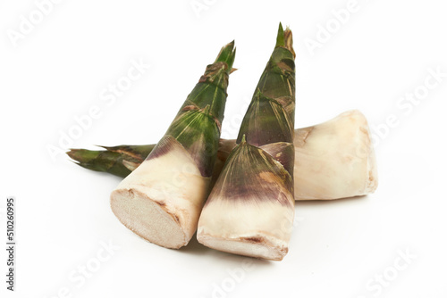 sweet shoot bamboo isolated on white background. sweet shoot or root bamboo isolated on white background 