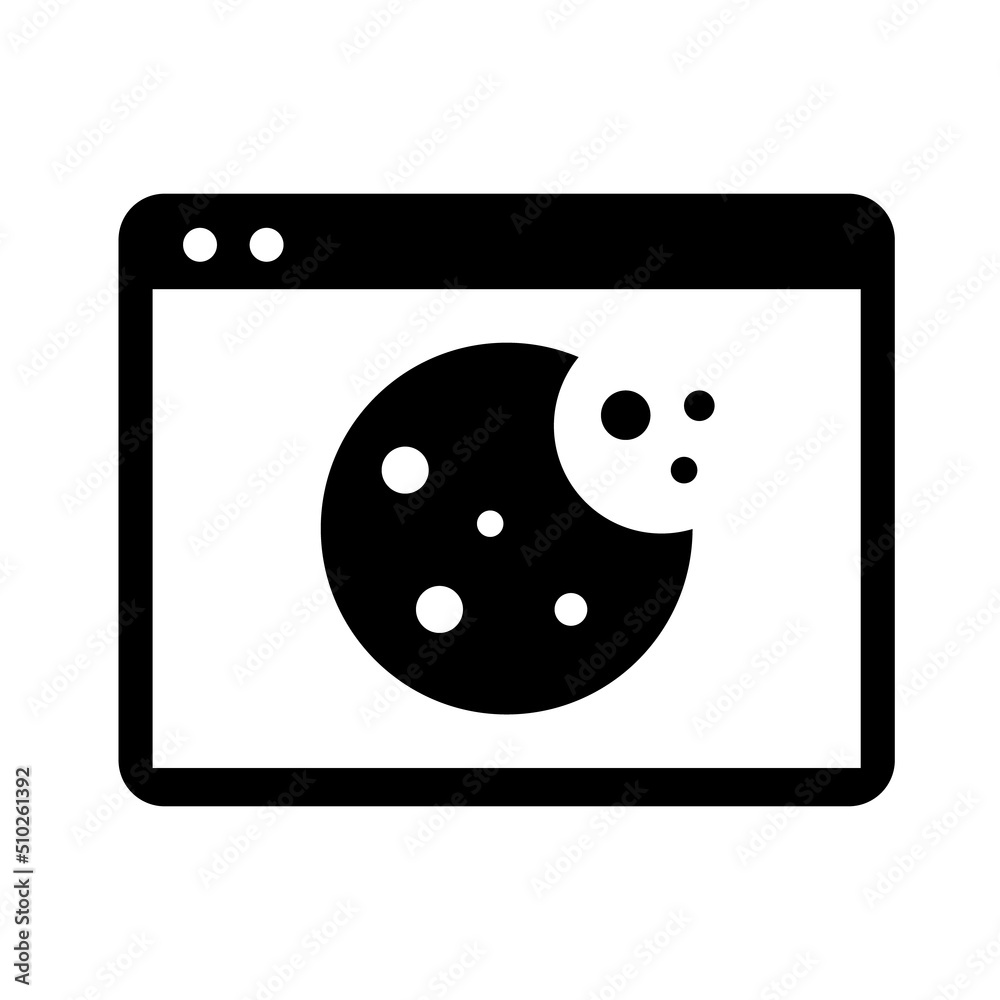 Browser Cookie Icon. Internet Security and Networking collection vector illustration Browser Cookie Icon. Internet Security and Networking collection vector illustration