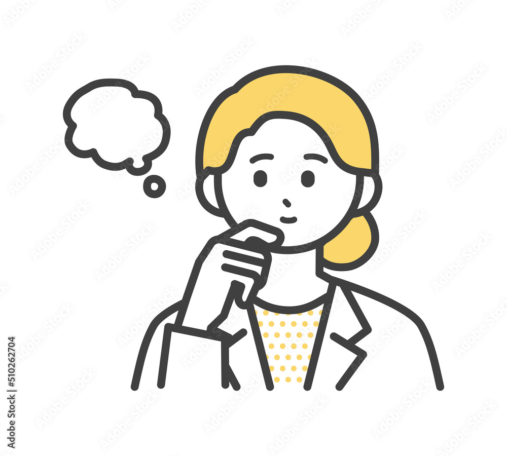 医療従事者の表情とジェスチャーのイラスト素材