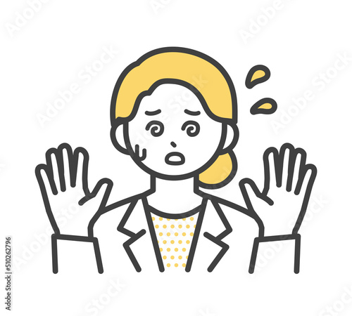 医療従事者の表情とジェスチャーのイラスト素材