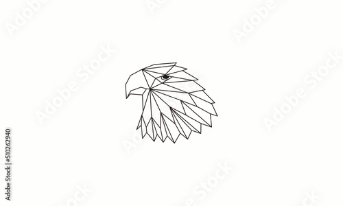 geometric eagle head