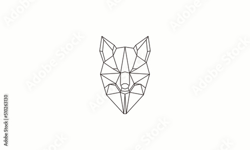 geometric fox head
