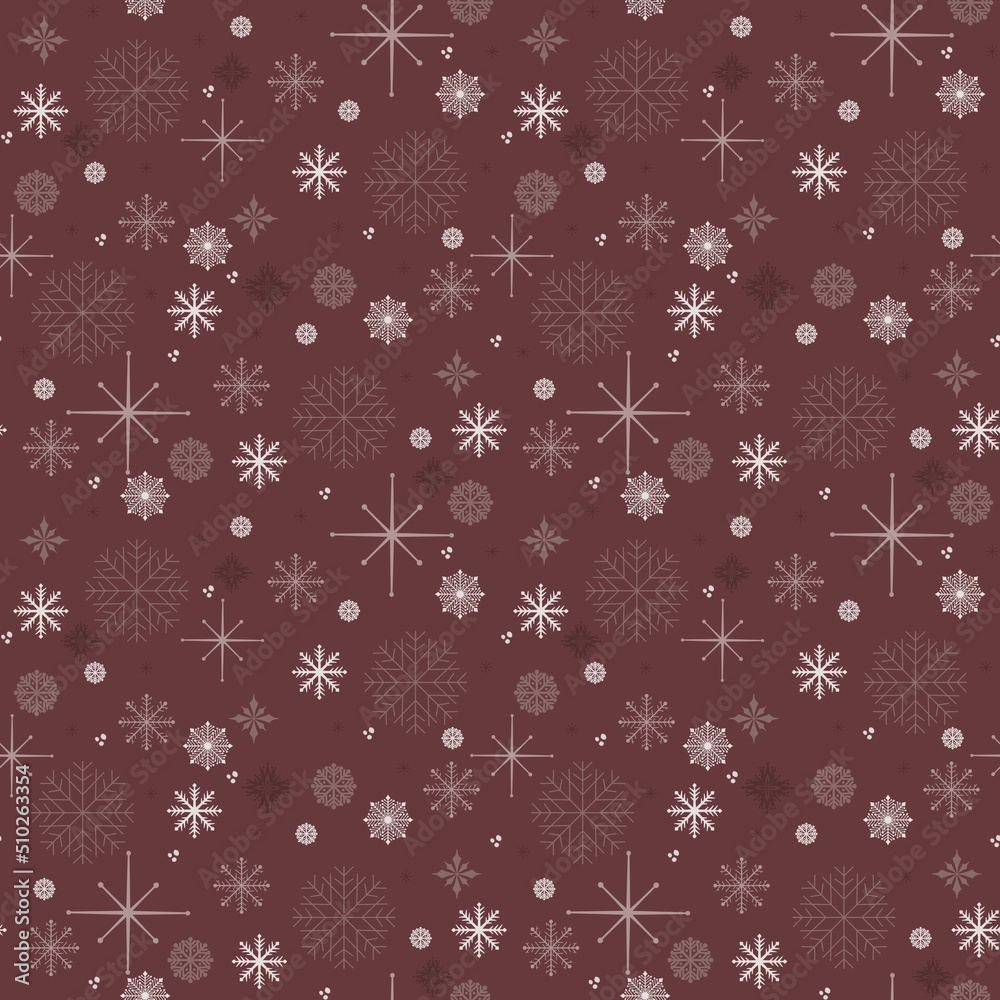 Seamless pattern with snowflakes on blue background for packaging and fabrics Seamless pattern with snowflakes on blue background for packaging and fabrics